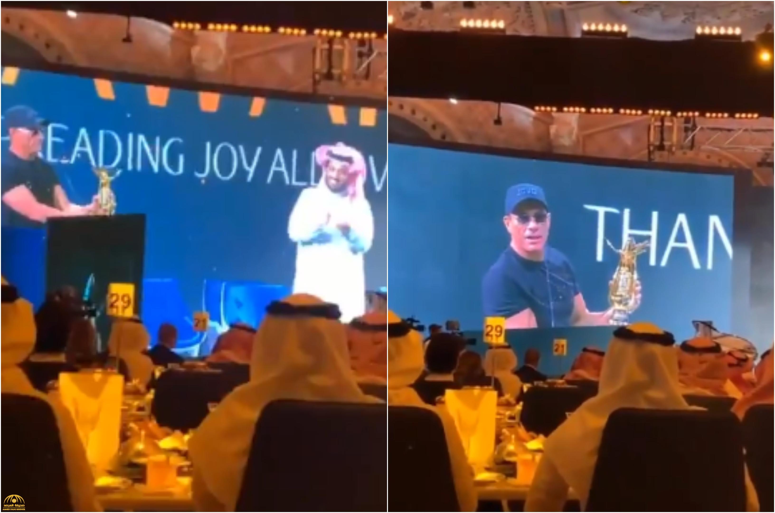 شاهد: ماذا قال الممثل العالمي فاندام عن العلاقة بين الصقر والسعودية وأثار  ضجة داخل منتدى صناعة الترفيه بالرياض؟ . صحيفة المرصد